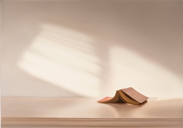 Edite Grinberga, Ecke mit Buch, 2014, Öl auf Leinwand,
