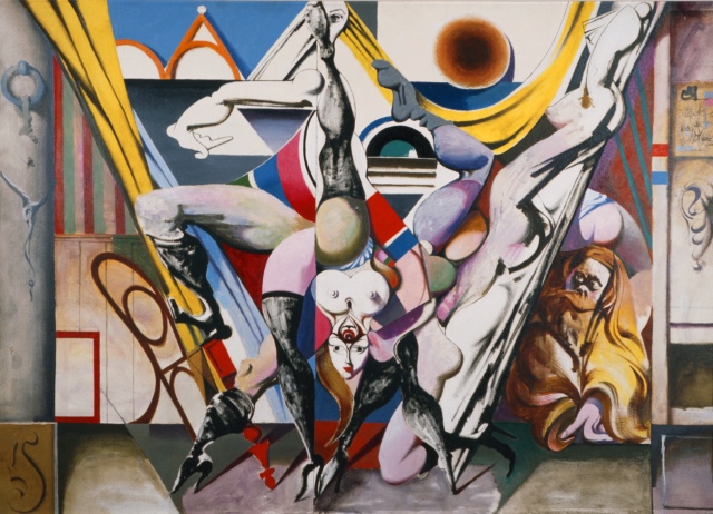 Karl Kunz, Can-Can, 1964, Öl auf Hartfaser, 130,5 x 180 cm