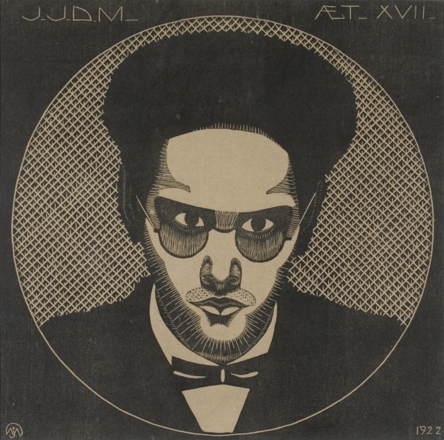 Samuel Jessurun de Mesquita, Ohne Titel (Porträt von Jaap Jessurun de Mesquita), 1922, Holzschnitt auf Japanpapier, 320 x 317 mm,