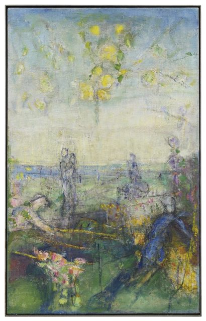 Rudi Tröger, Ohne Titel, 1985/86, Tempera auf Leinwand, 98 x 60,5 cm,