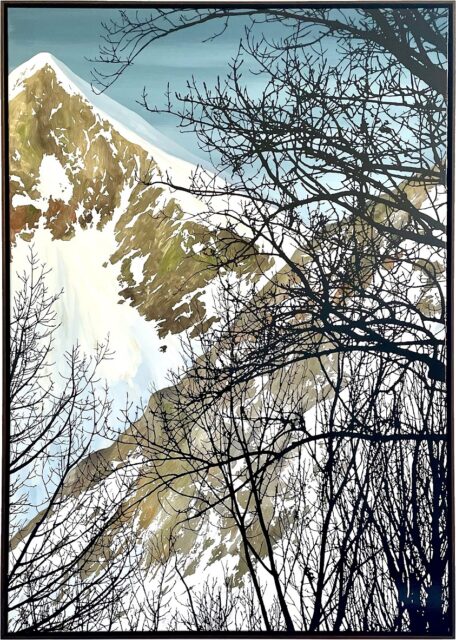 Sven Drühl, S.D.E.T.C.G.T., 2023, Öl und Lack auf Leinwand, 140 x 100 cm,