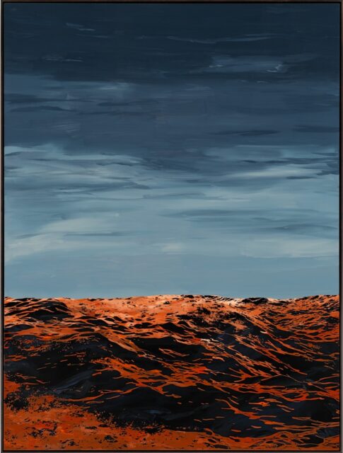 Sven Drühl, S.D.G.M., 2023, Öl und Lack auf Leinwand, 200 x 150 cm,