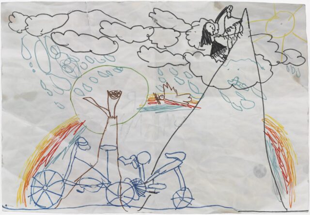 René Wirths, Clara-Zeichnung, 2009, Öl auf Leinwand, 140 x 200 cm,